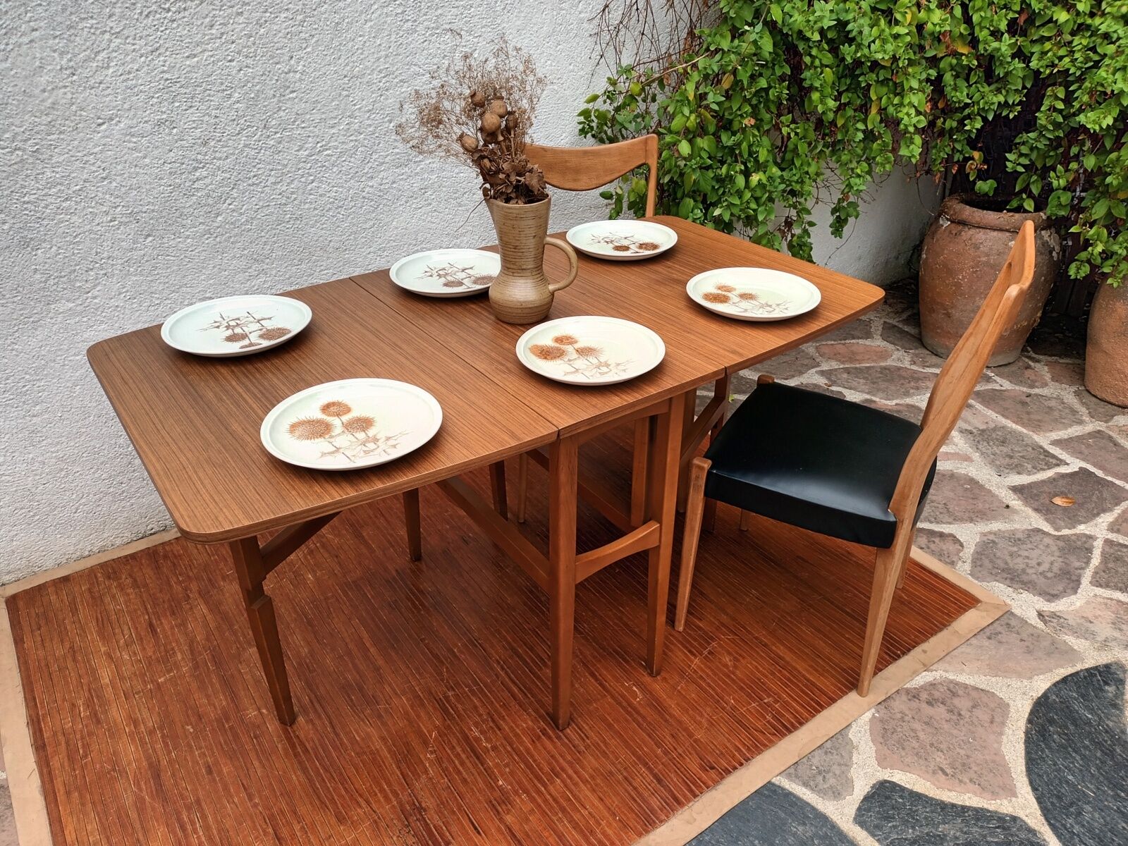 Scandinavian folding teak table