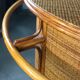 Bar and its 3 vintage stools in rattan and bamboo 1960'S