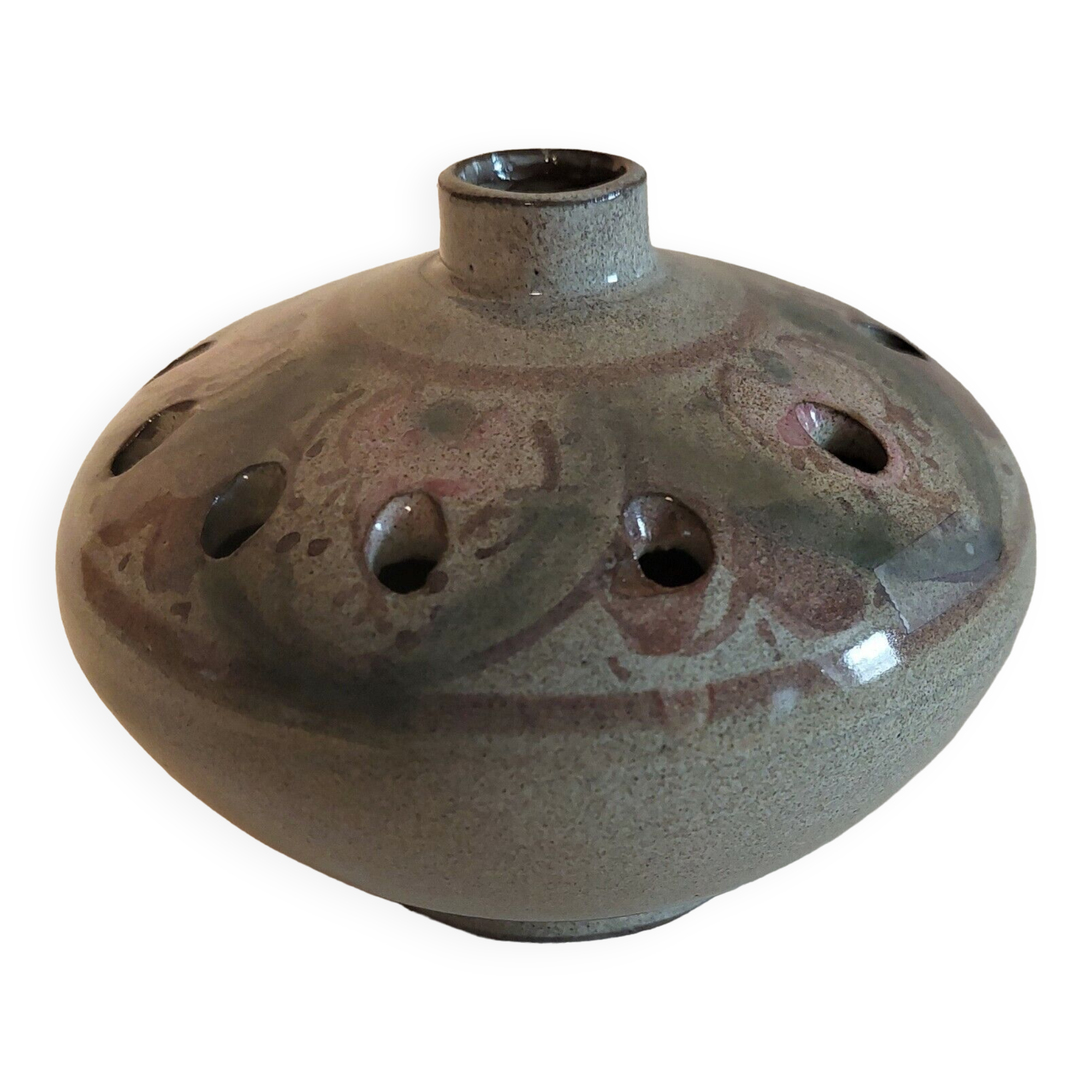 Pique vase flowers ceramic XXth Camnara