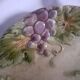 Onnaing barbotine plate - Grape and leaves