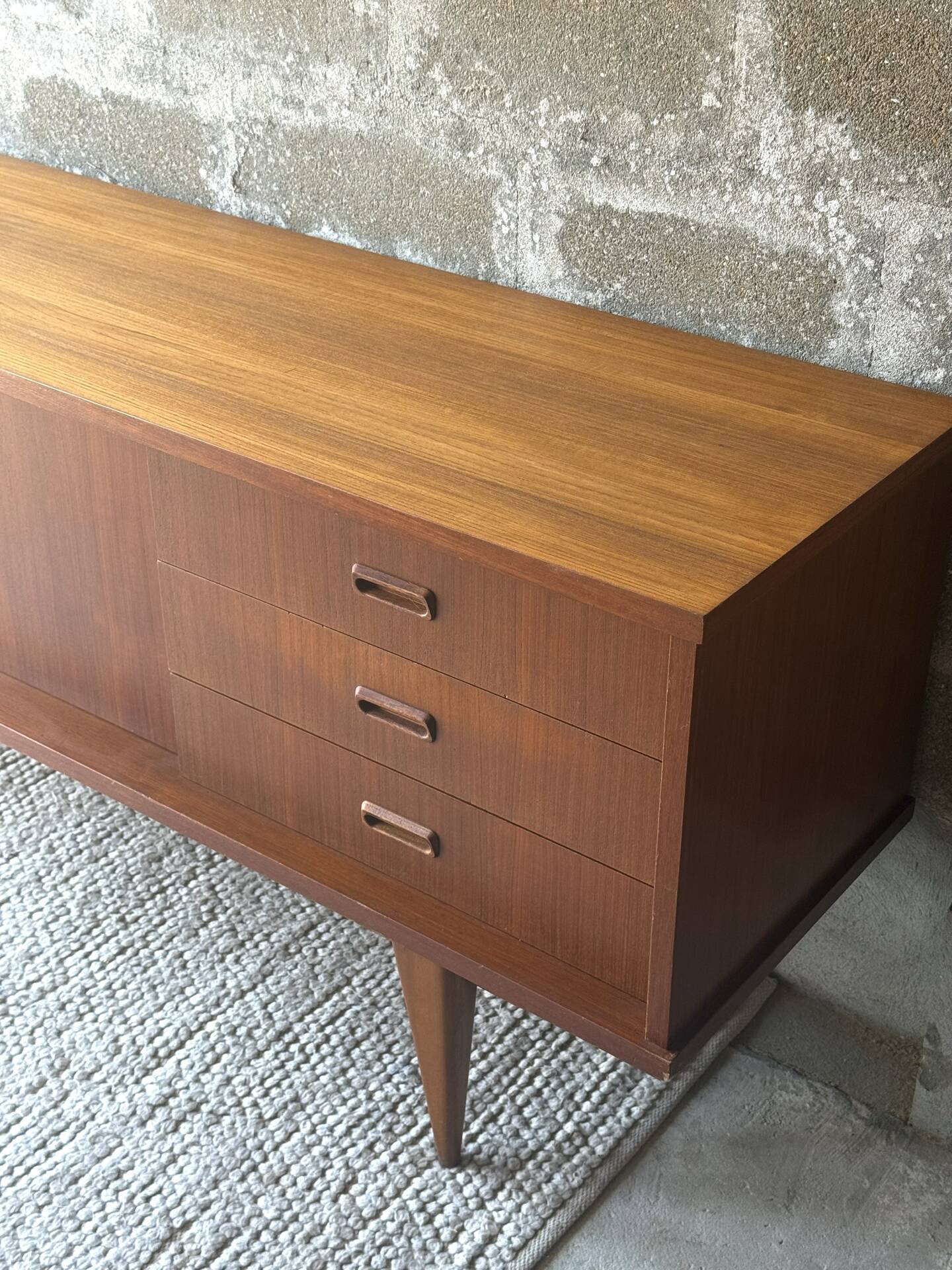 Vintage Scandinavian teak sideboard, 1960.