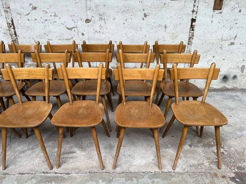 Set of 26 vintage Scandinavian design bistro chairs from 1960