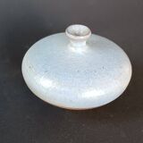 Glacier blue stoneware spherical ceramic Antonio Lampecco vintage