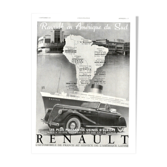 Affiche vintage années 30 Renault Automobiles