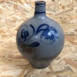 Ancienne jarre huilier grès bleu alsace décoration xixeme vintage