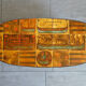 Table basse céramique seventies motif drakkar