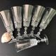 6 Arques crystal champagne flutes