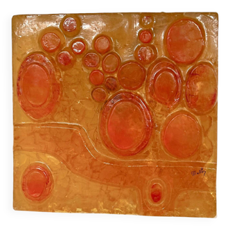 Pop-art wall sculpture by matius, france, 1970s