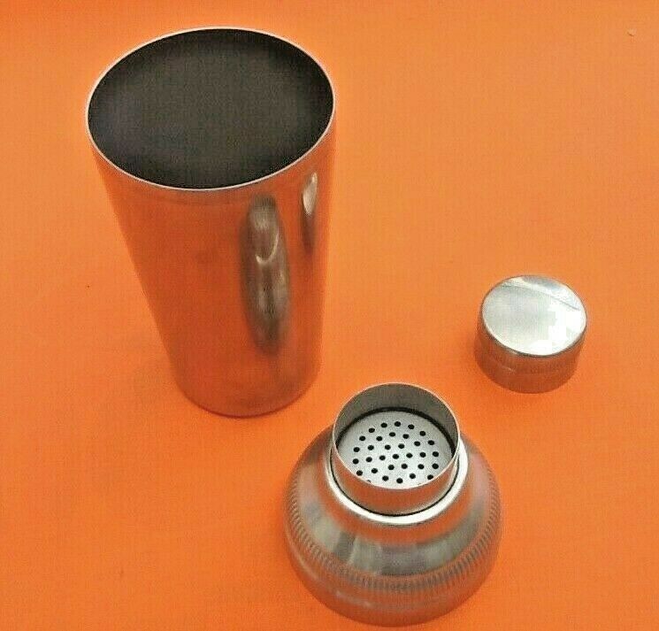 Cocktail shaker décor with stainless steel chisels 70s