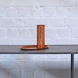Vase and tray in hammered copper, Suede circa 1960