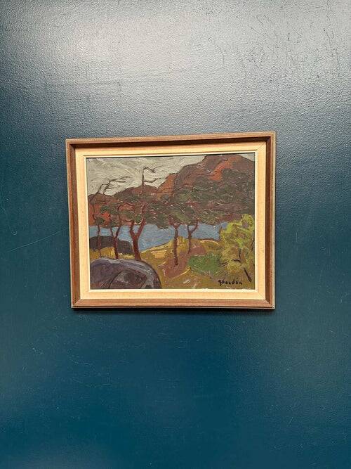 Original Swedish Oil on Panel – “Autumn Trees” by Svän Grandin – Signed