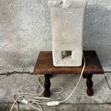 Anthropomorphic stone table lamp brutalised by Albert Tormos.