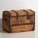 Antique washed wooden trunk, circa 1900