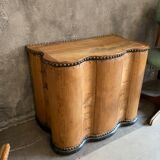 Rounded old wood chest