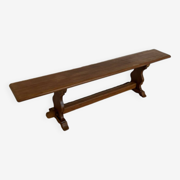 Banc de ferme en bois massif vintage