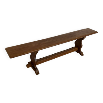 Banc de ferme en bois massif vintage