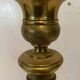 Pair of Louis XVI style candlesticks in 19th century chiseled bronze