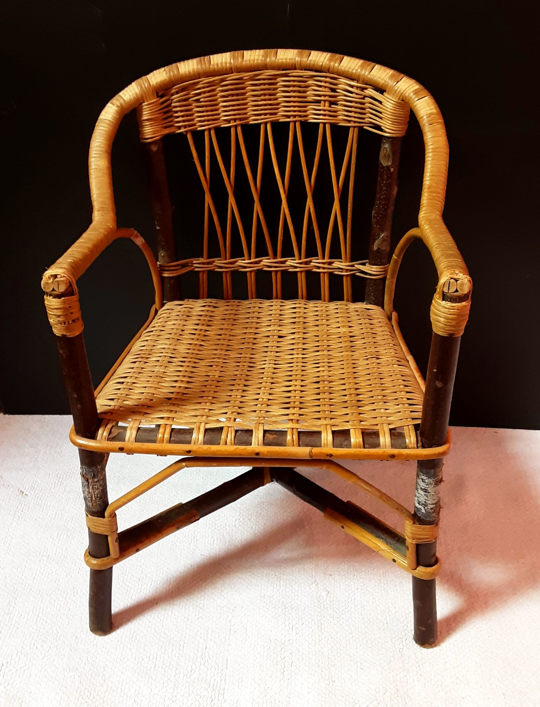 Children's rattan chair