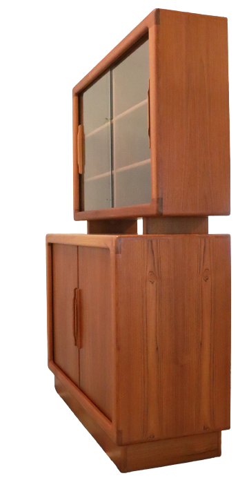 Vintage Danish design Dyrlund two-piece cabinet