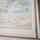 Physical map of France, original printed in 1896
