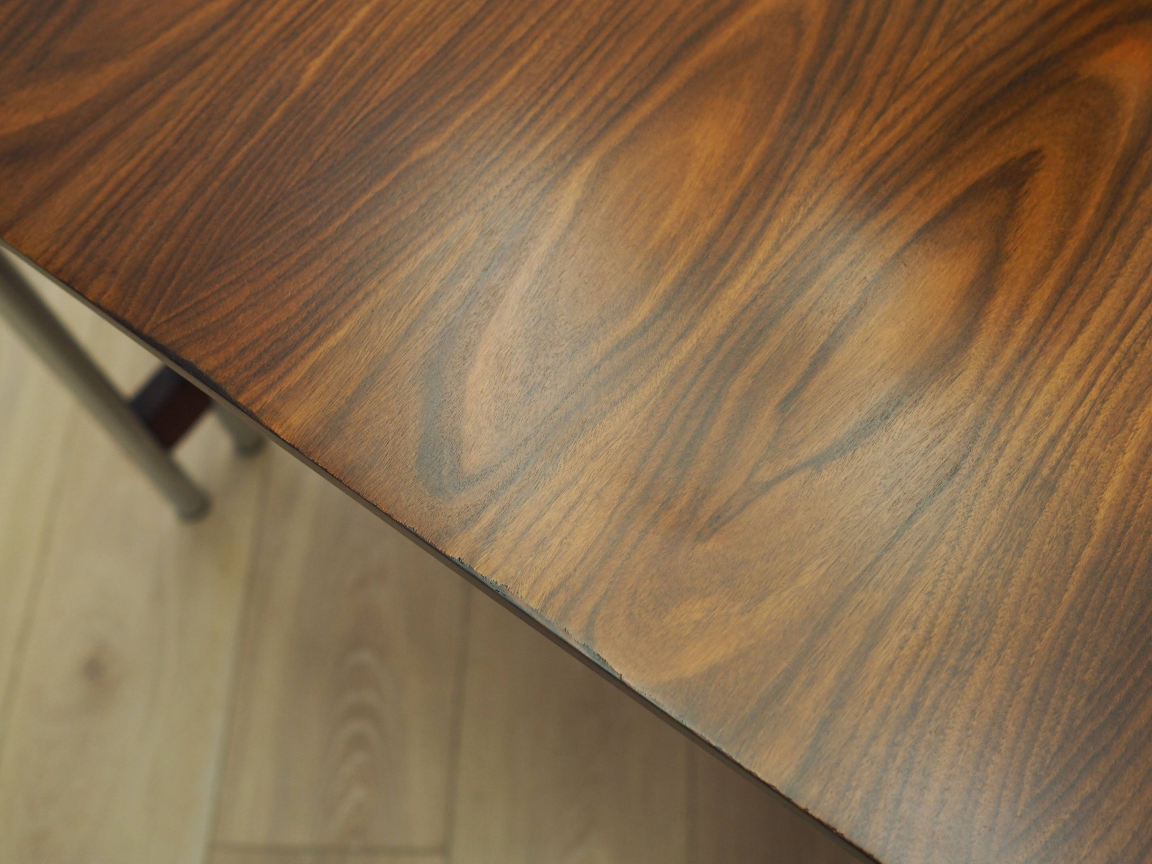 Walnut table, Italian design, 1970s, production: Italy