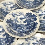 English plates Gien countryside