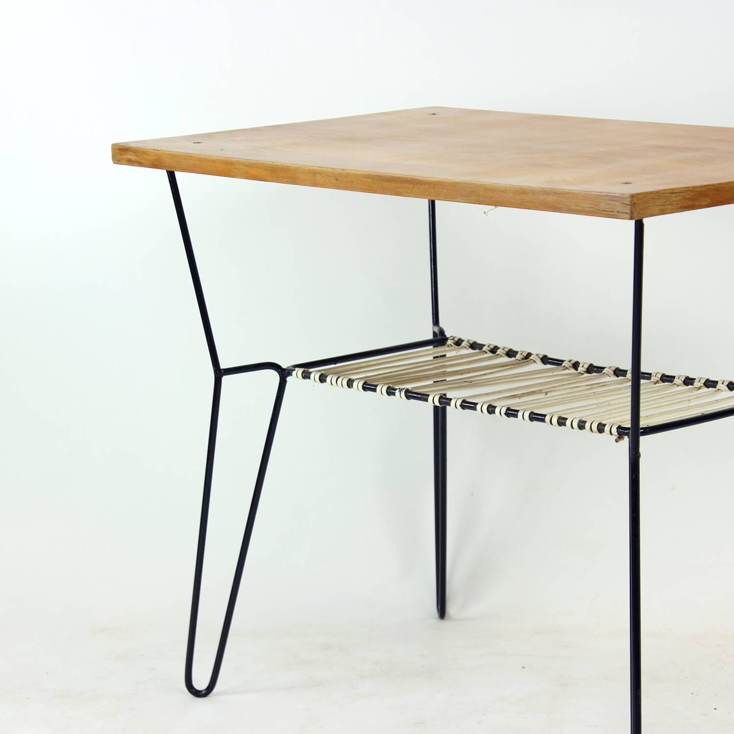 Coffee Table With Metal Base, Czechoslovakia 1960s