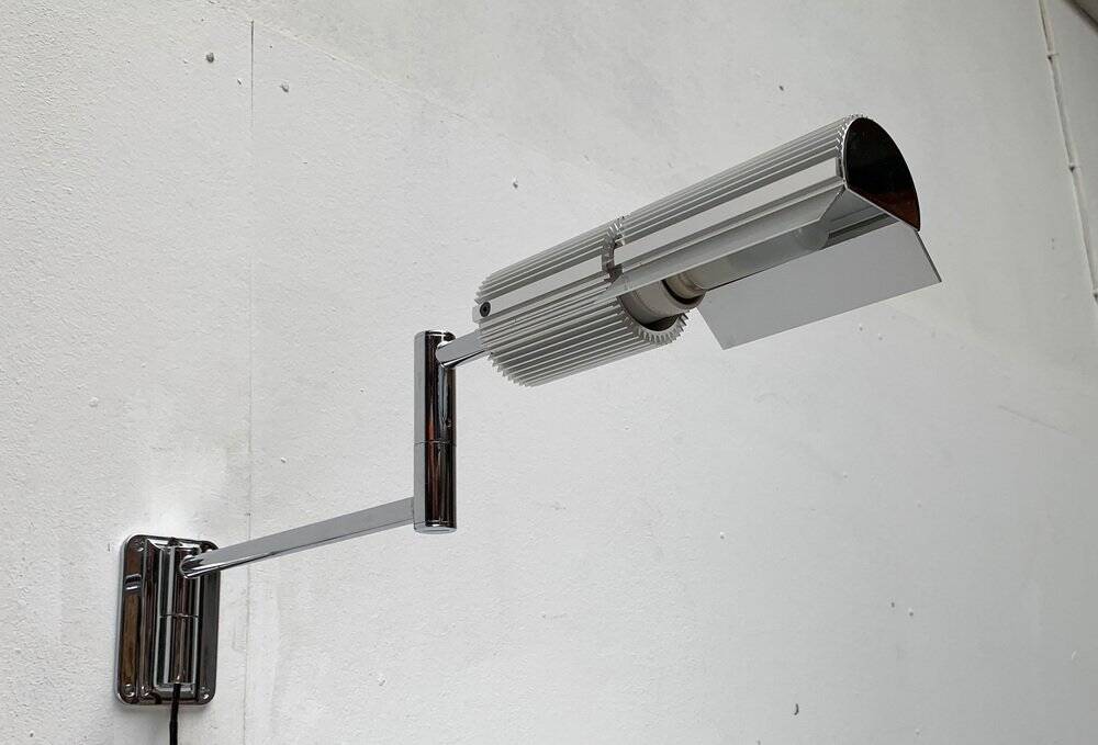 Vintage Space Age Wall Lamp Haloprofil by V. Frauenknecht for Swisslamps International, 1970s