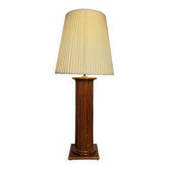 Large rattan lamp from the 70s