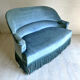 Banquette Crapaud velours bleu