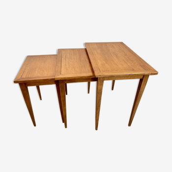 Vintage 70's wooden pull-out tables