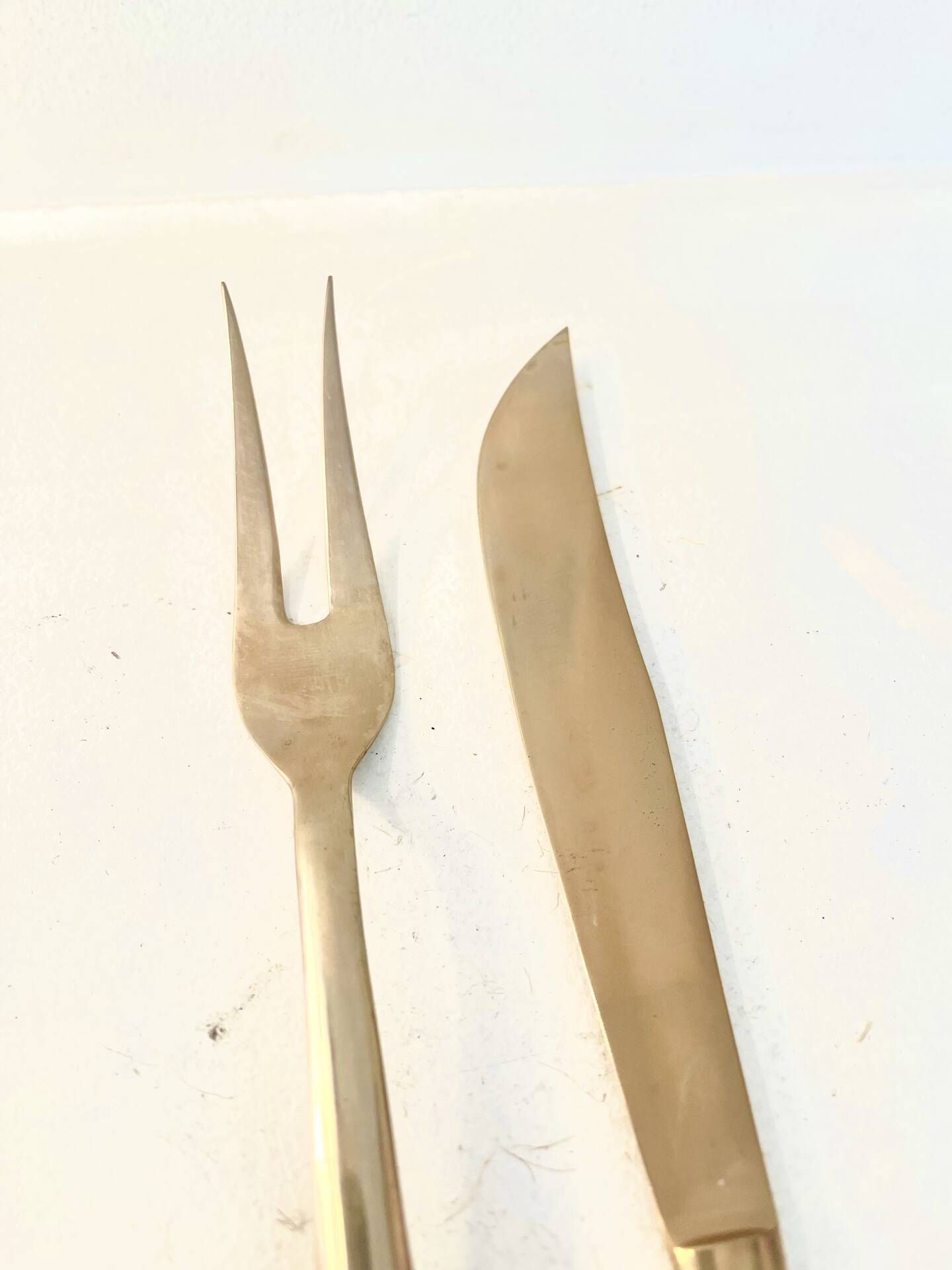 Vintage serving fork and knife, Hollywood Regency - circa 19