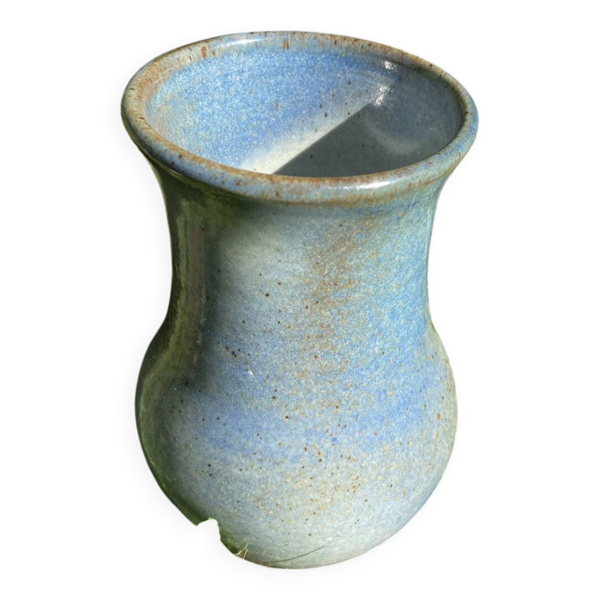 Magnifique vase artisanal en grès – Signé de Villefranche-de-Conflent