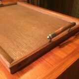 Tray vintage oak with handle