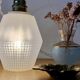 Vintage tulip walker in white opaline