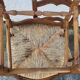 Pair of provencal straw armchairs in walnut