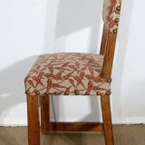 Suite of 4 oak chairs, monastic taste – early twentieth