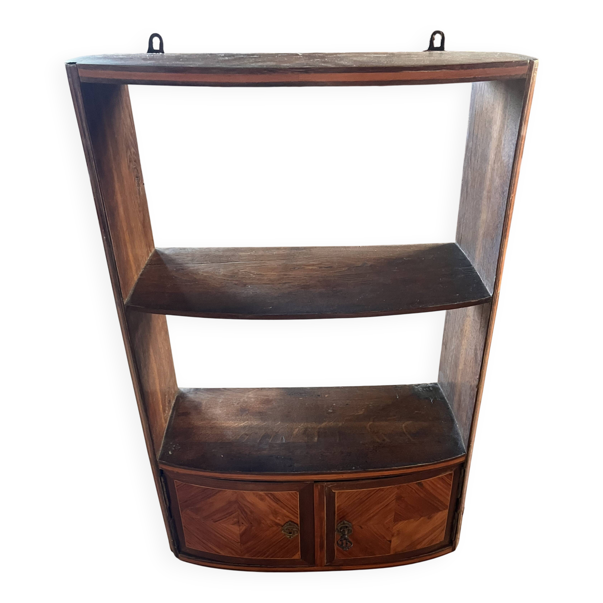 Small antique wall shelf / marquetry