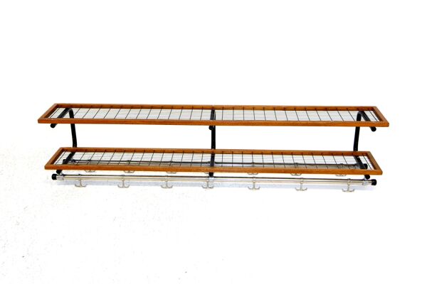 Patère en teck et métal, Suède, 1970