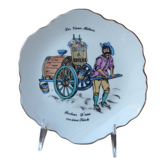 Assiette décoration les vieux métiers porteur d'eau au XVlllème siècle