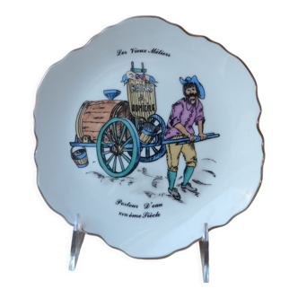 Plate decoration the old trades carrying water in the eighteenth century