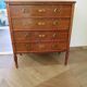 Art Deco chest of drawers - 4 drawers - locks - checkered wood veneer top - 50s