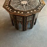 Large Ottoman pedestal table in ebony and mother-of-pearl, 19th century