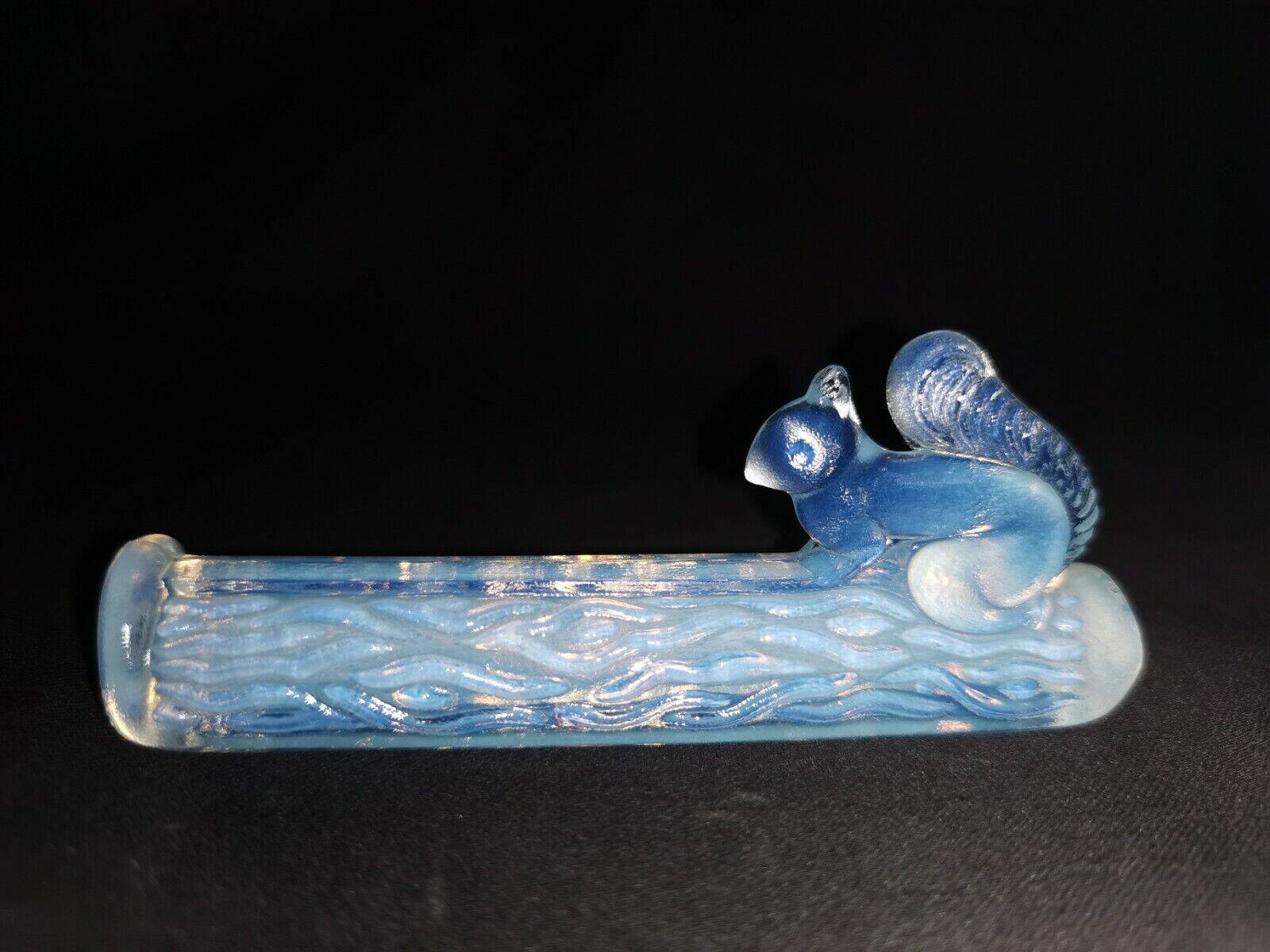 set of 6 Knife holders Squirrel opalescent glass model Sabino , art deco