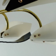 6-light chandelier with acrylic shades 1950