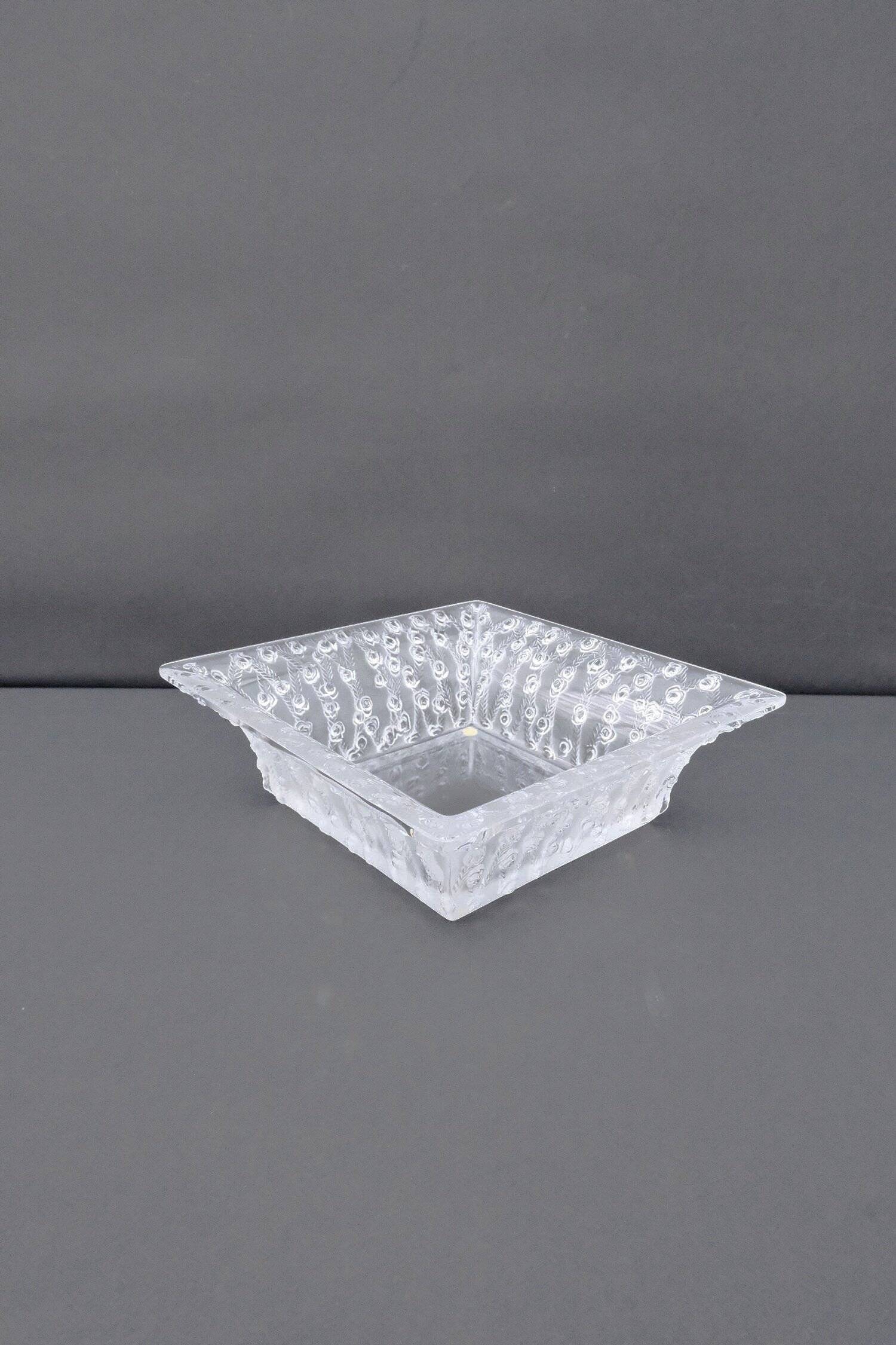 "Roses" crystal pocket emptier by LALIQUE FRANCE