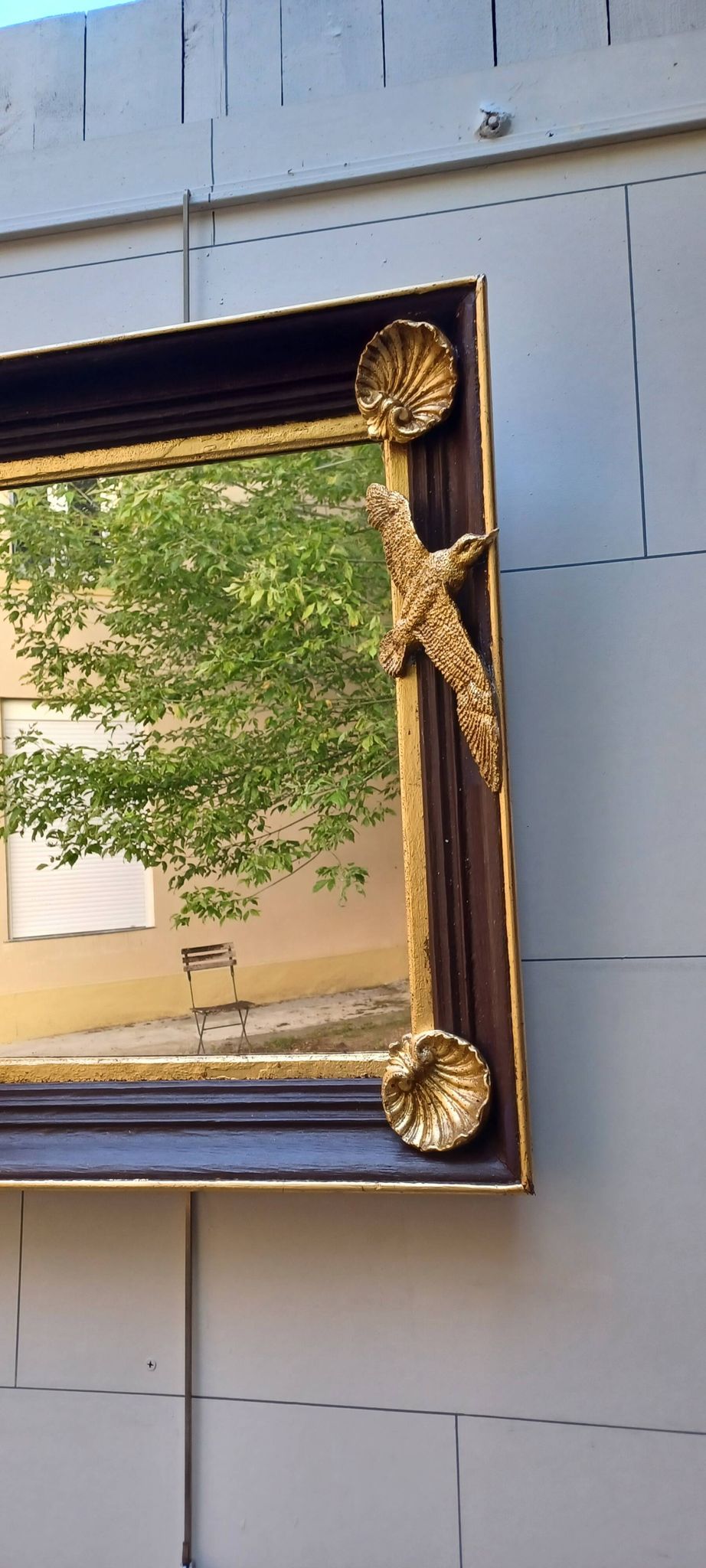 miroir création " reflets côte ouest " bordeaux et doré