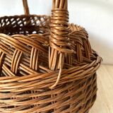 Vintage woven wicker basket