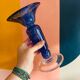 Superb vintage cobalt blue Murano candlestick