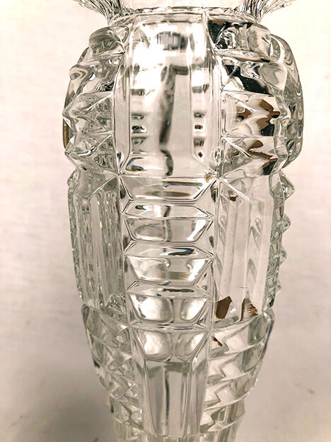 Pair of baluster-shaped glass vases